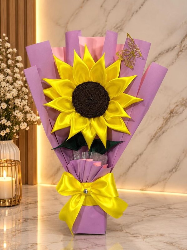 Girasol individual lila y rosa